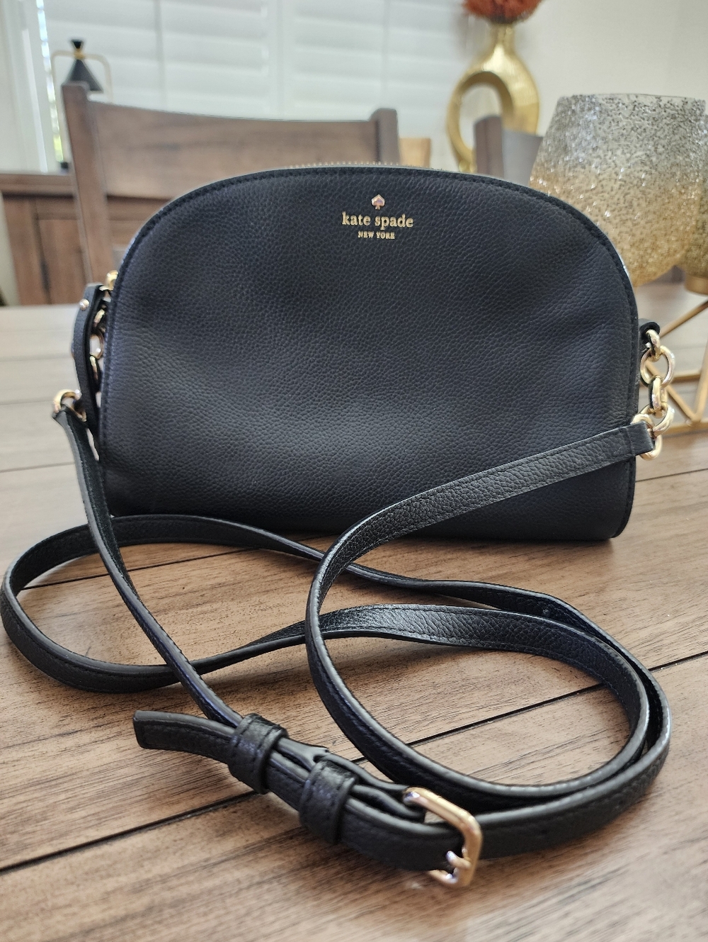 kate spade New York Black Pebbled Leather Crossbody